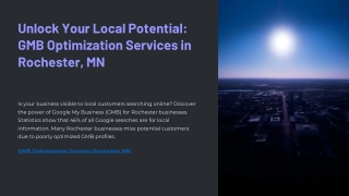 GMB Optimization Services Rochester MN