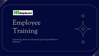 Types Of Training Methods