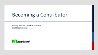 Becoming a Contributor