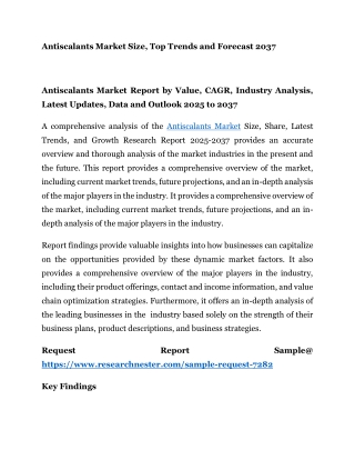 Antiscalants Market