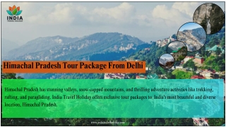 Himachal Pradesh tour Packages from Delhi
