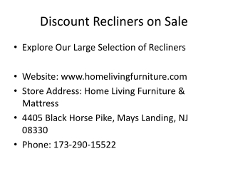 Large Selection of Recliners on Sale