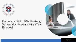backdoor roth ira strategy when you are in a high