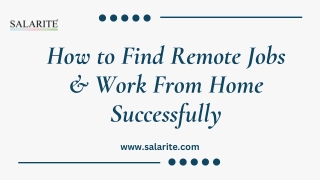 How to Find Remote Jobs & Work From Home Successfully