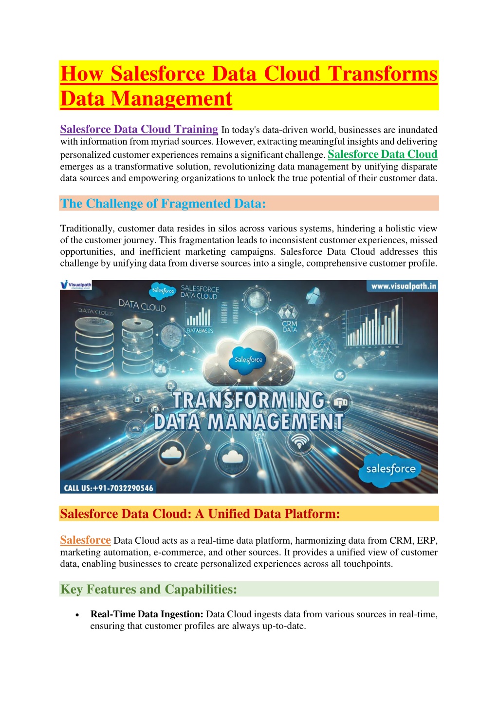 PPT - Salesforce Data Cloud Online Training - Salesforce Data Cloud ...