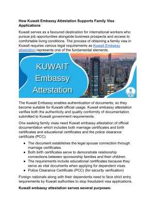 How Kuwait Embassy Attestation Supports Family Visa Applications .docx