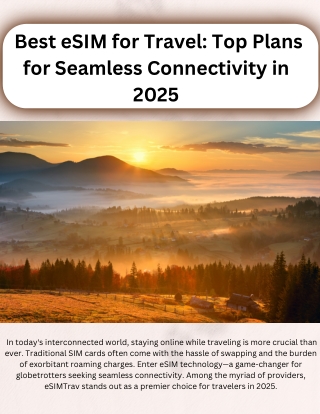 Best eSIM for Travel: Top Plans for Seamless Connectivity in 2025