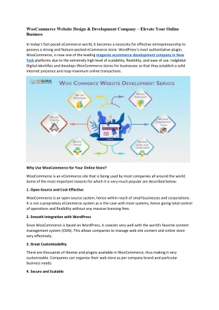 woocommerce website design development company