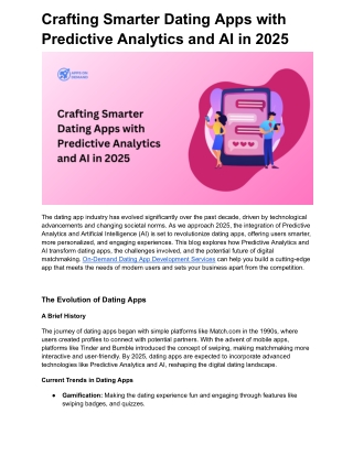 Crafting Smarter Dating Apps with Predictive Analytics and AI in 2025
