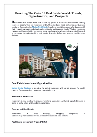 Unveiling the Colorful Real Estate World, Trends, Opportunities, and Prospects