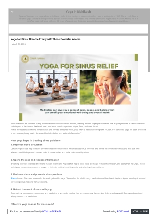 Best Yoga for Sinus Relief – Breathe Easy