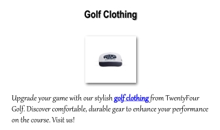 Golf Clothing
