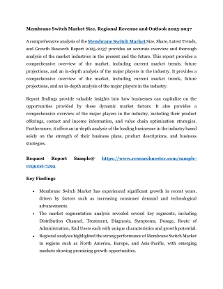 membrane switch market size regional revenue