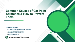 Common Causes of Car Paint Scratches & How to Prevent Them