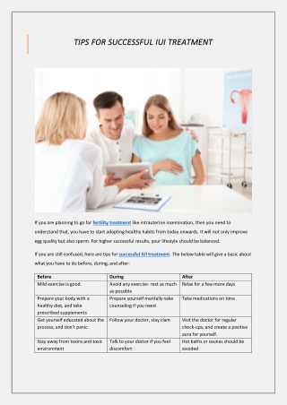 Tips for Successful IUI Treatment - Aveya IVF