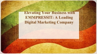 Elevating Your Business with EMMPRESSIT A Leading Digital Marketing Company