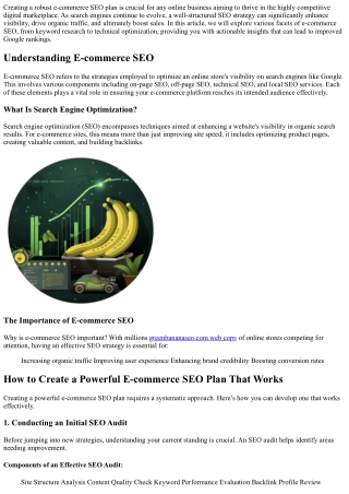 creating a robust e commerce seo plan is crucial