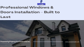 professional windows doors installation built