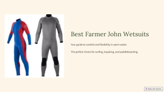 Best Farmer John Wetsuits