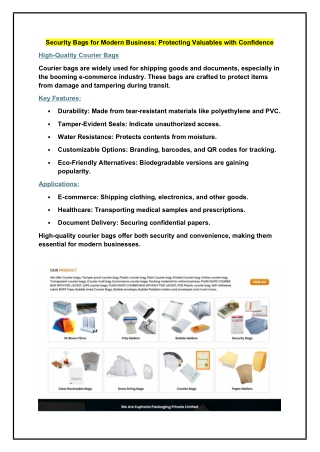 security bags for modern business protecting