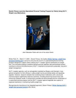 Winter Springs weight loss personal training.