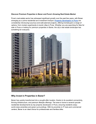 Discover Premium Properties in Baner and Pune’s Growing Real Estate Market (1)