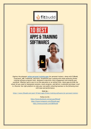 explore the pleasant online personal training