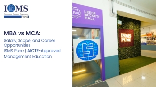 MBA vs MCA Salary & Career Scope in India ISMS Pune