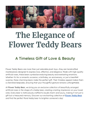 Flower Teddy Bear