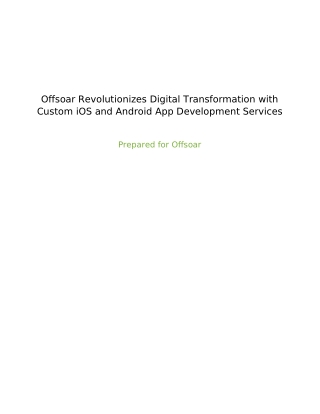 offshore mobile app development services