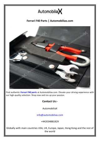 Ferrari F40 Parts  Automobiliax.com