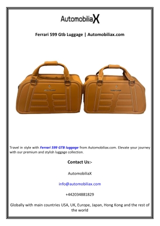 Ferrari 599 Gtb Luggage  Automobiliax.com