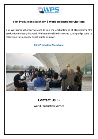 Film Production Stockholm  Worldproductionservice