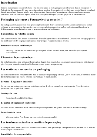 Les secrets d’un packaging efficace pour les marques de spiritueux