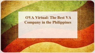 OVA Virtual The Best VA Company in the Philippines