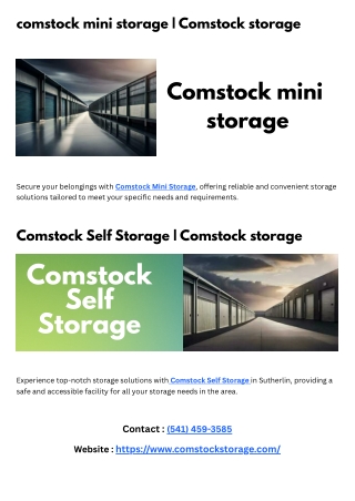 comstock mini storage  Comstock storage