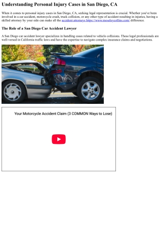 understanding personal injury cases in san diego