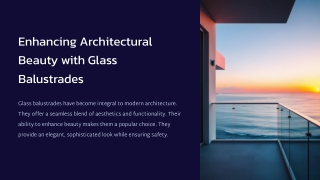 Enhancing Architectural Beauty with Glass Balustrades