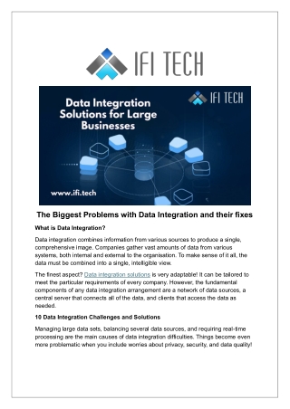 The biggest problems with data integration and their fixes
