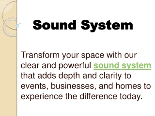 sound sound system system