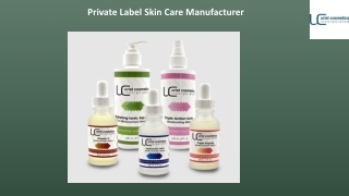 Private Label Skin Care Manufacturer