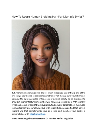 how to reuse human braiding hair for multiple