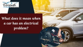 what does it mean when a car has an electrical