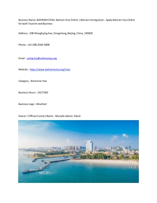 BAHRAIN EVISA  Bahrain Visa Online | Bahrain Immigration - Apply Bahrain Visa On