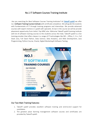 Best Training Institues