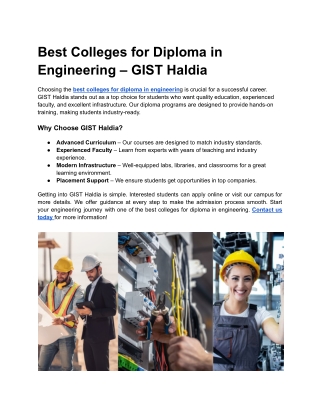 best colleges for diploma in engineering gist