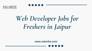 web developer jobs for freshers in jaipur
