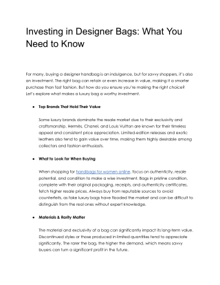 Investing in Designer Bags_ What You Need to Know