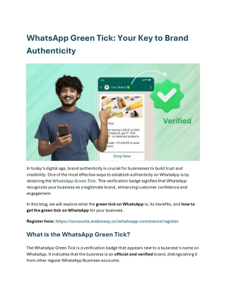 WhatsApp Green Tick Your Key to Brand Authenticity1