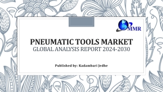 Pneumatic Tools Market Analysis, Demands and Industry Forecast Report 2030